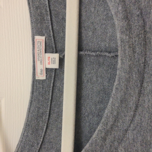 Grey double knit dress with gold zipper detail - Picture 2 of 3